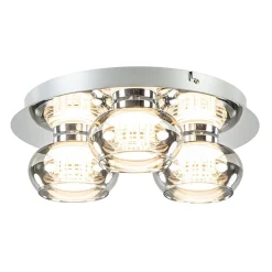 Plafondlamp 3-L chroom/smoke 3-step dim.>Straluma Best