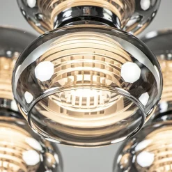 Plafondlamp 3-L chroom/smoke 3-step dim.></noscript>Straluma Best