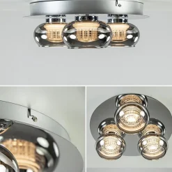 Plafondlamp 3-L chroom/smoke 3-step dim.></noscript>Straluma Best