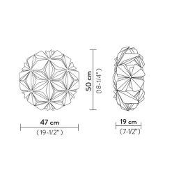 Plafondlamp LA Vie amber 50cm></noscript>Straluma Discount