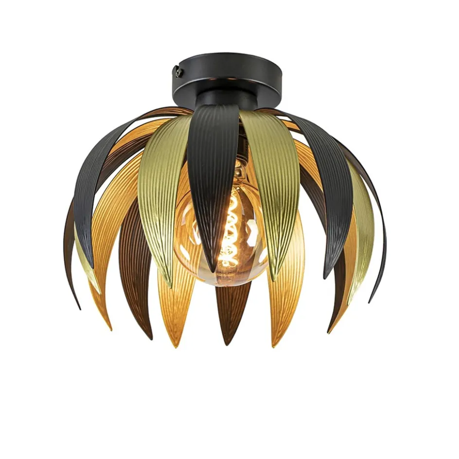 Plafondlamp leaves zwart/goud>Straluma Sale