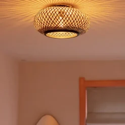 Plafondlamp Maze bamboe/zwart 40cm></noscript>Straluma Best