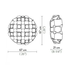 Plafondlamp Mida amber 67cm></noscript>Straluma Clearance