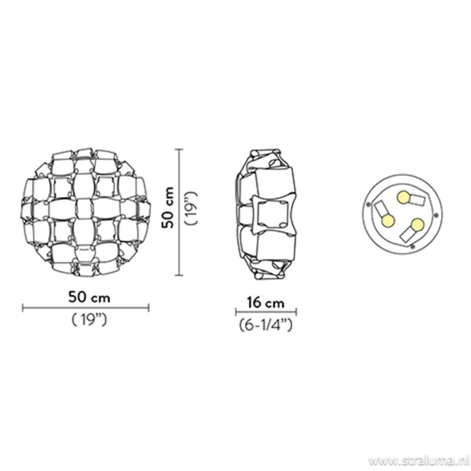 Plafondlamp Mida 50cm gold>Straluma Clearance