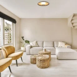 Plafondlamp Oro 35cm zwart/matgoud></noscript>Straluma Sale