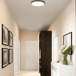 Plafondlamp Piatto 30 zwart + bew.sensor></noscript>Straluma Sale