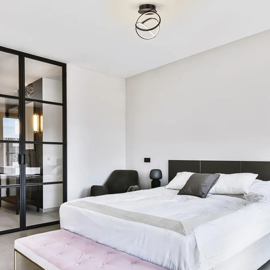 Plafondlamp Plaza zwart 3-switchdim>Straluma Clearance