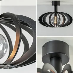 Plafondlamp Plywood zwart hout></noscript>Straluma Outlet