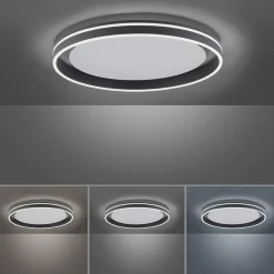 Plafondlamp Q-Vito 59 zwart smart+remote></noscript>Straluma Hot