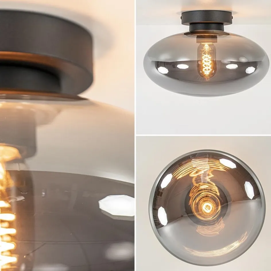 Plafondlamp Reflexion zwart+smoke glas>Straluma Best