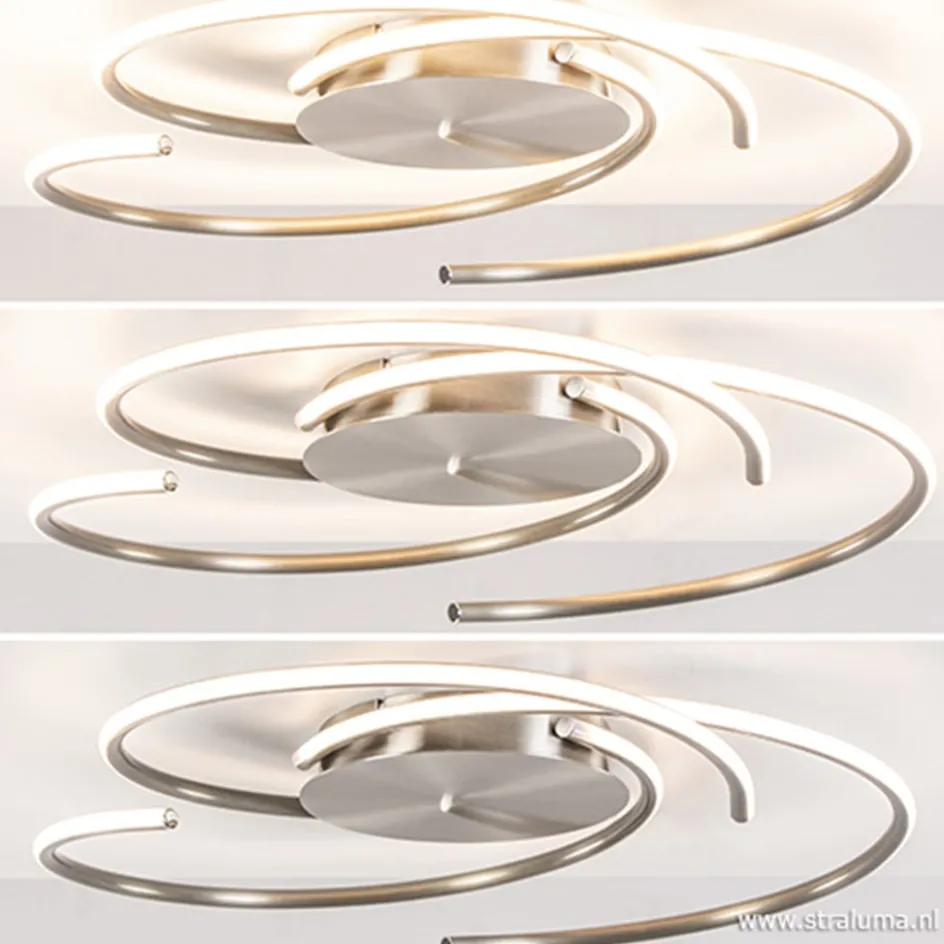 Plafondlamp Reverso nikkel 3-switchdim>Straluma Discount