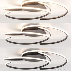 Plafondlamp Reverso zwart 3-switchdim>Straluma Online