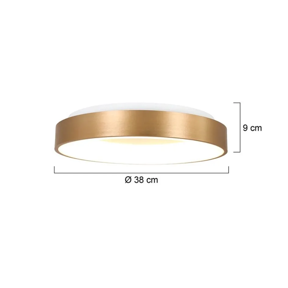Plafondlamp Ringlede 38cm matgoud>Straluma Sale