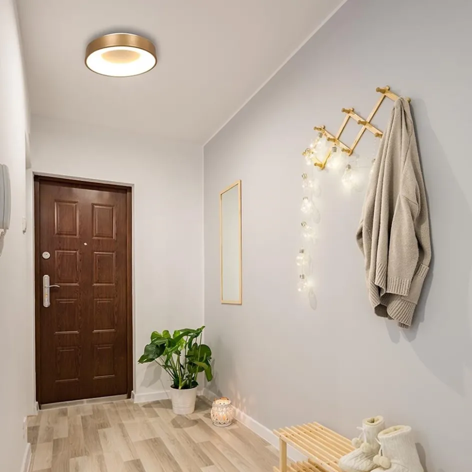 Plafondlamp Ringlede 30cm matgoud>Straluma New