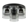 Plafondlamp Salerno 3L zwart/smoke glas>Straluma