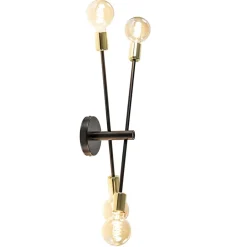 Plafondlamp Sticks 4L zwart/goud excl. e27 l.b.>Straluma Sale