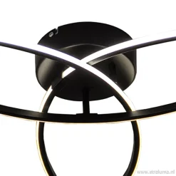 Plafondlamp 3-v eclips zwart 3-st.dimb.>Straluma Clearance