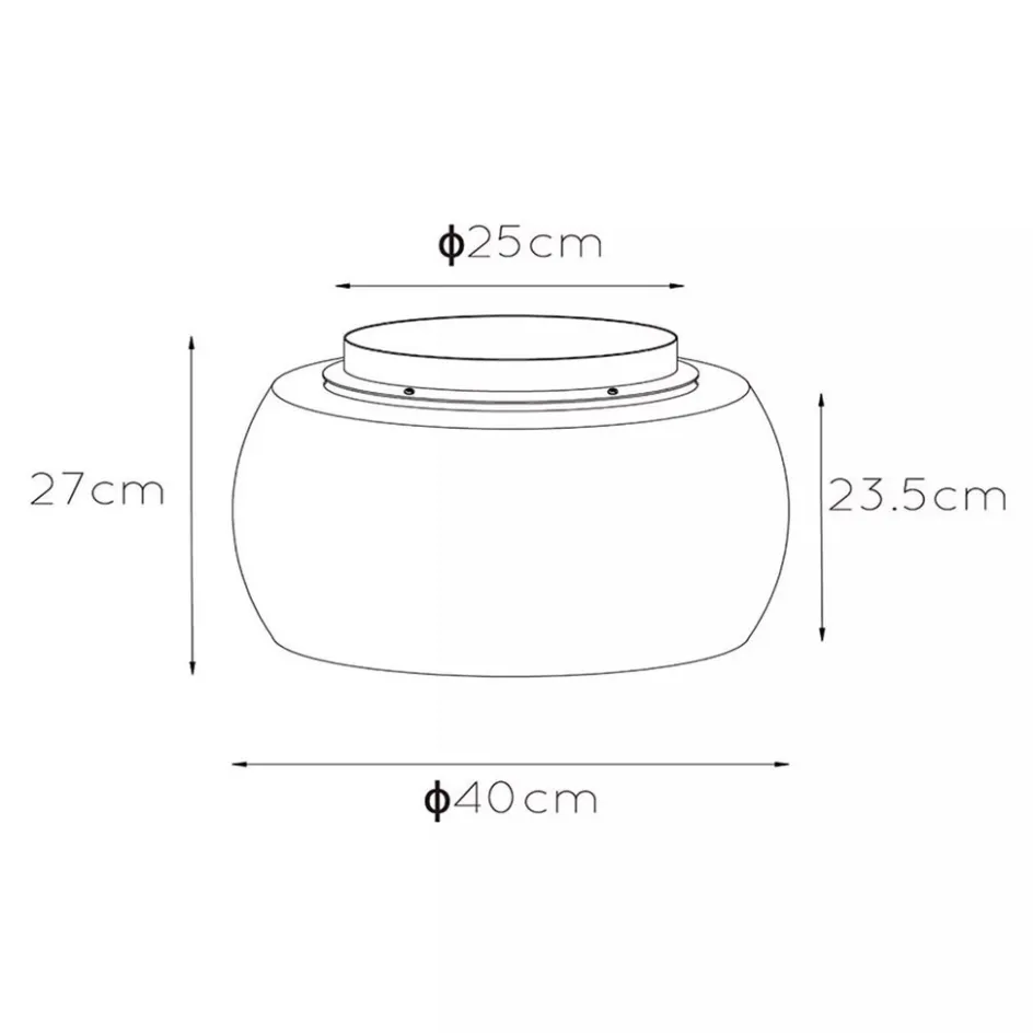 Plafondlamp zwart + smoke glas 40cm>Straluma Best