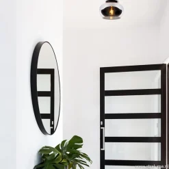 Plafondlamp zwart met smoke glas><noscript><img width=