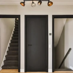 Plafondlamp zwart met verschillende kappen><noscript><img width=