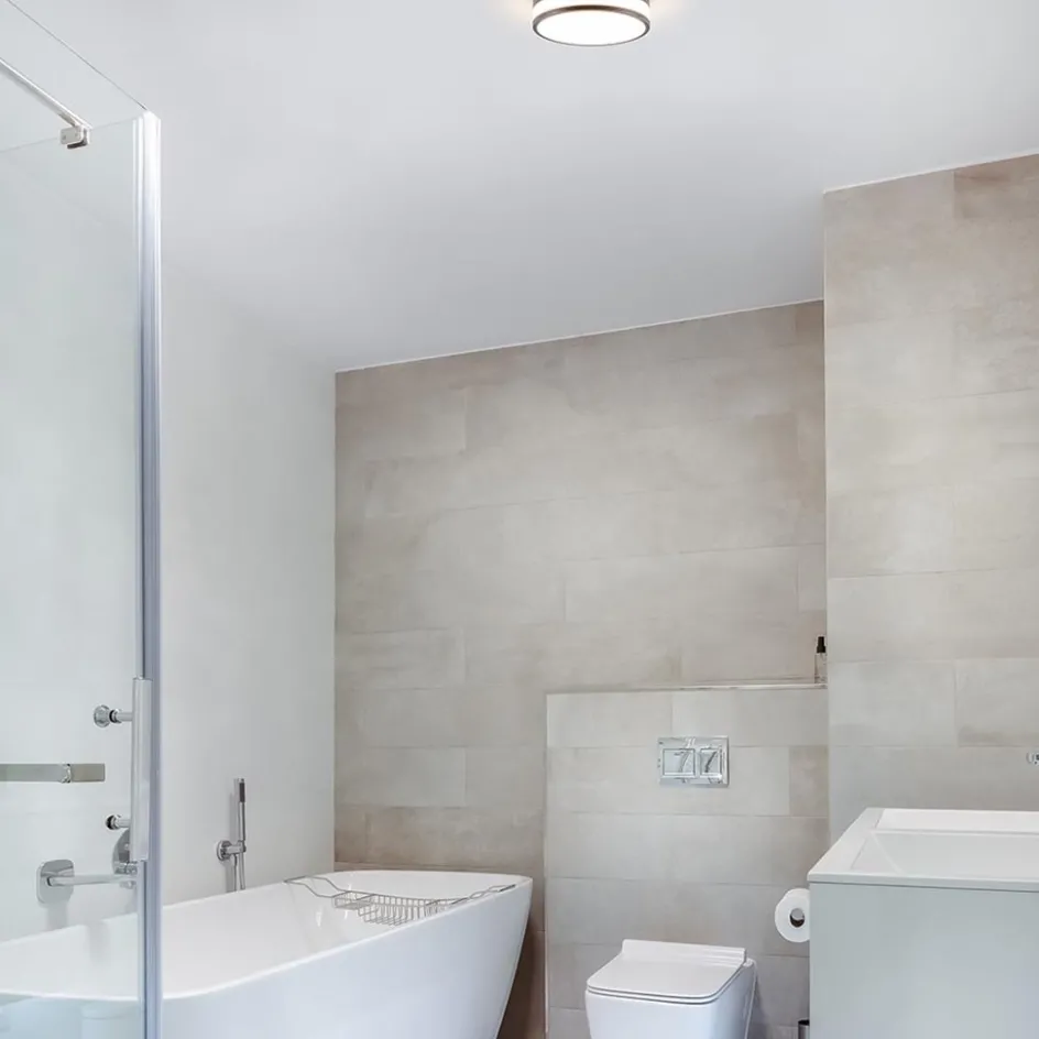 Plafondlamp zwart opaal glas 3-step dim>Straluma Hot