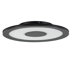 Plafondlamp zwart rond 38cm 3-st.dim.>Straluma Outlet