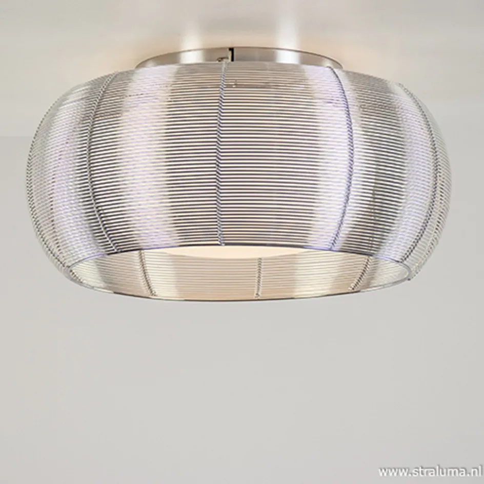 Plafondlamp-plafonnière glas en chroom>Straluma New