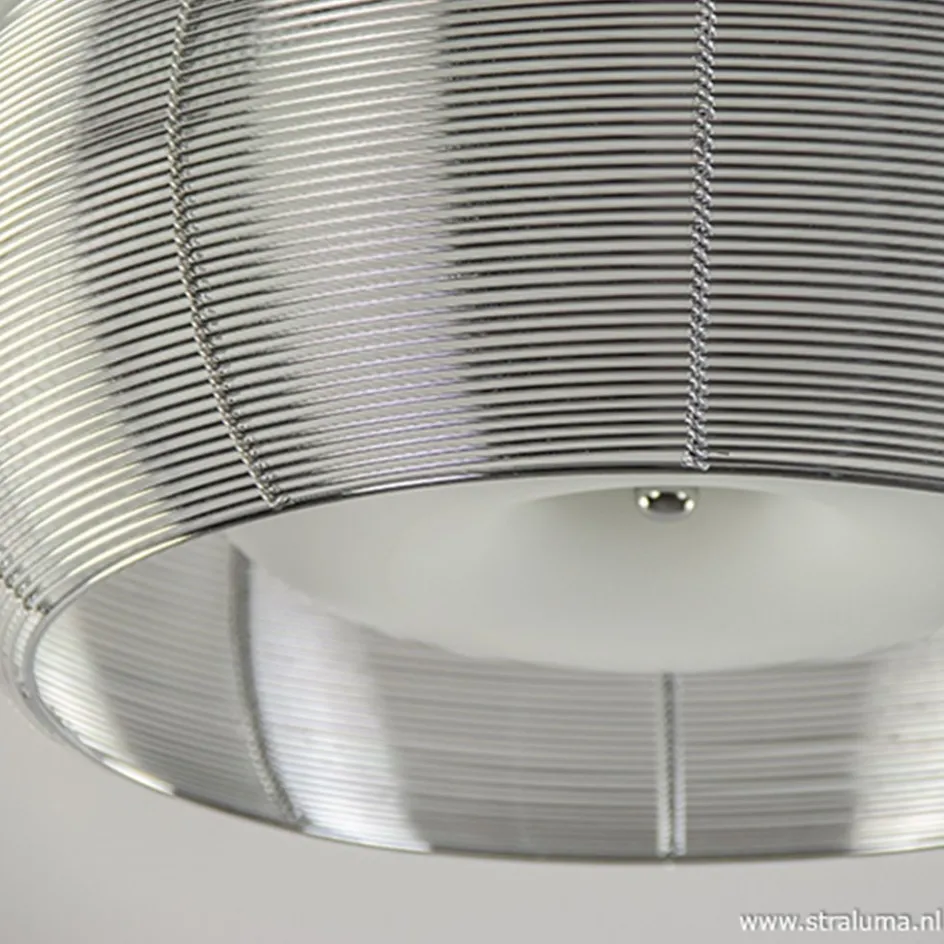 Plafondlamp-plafonnière glas en chroom>Straluma New