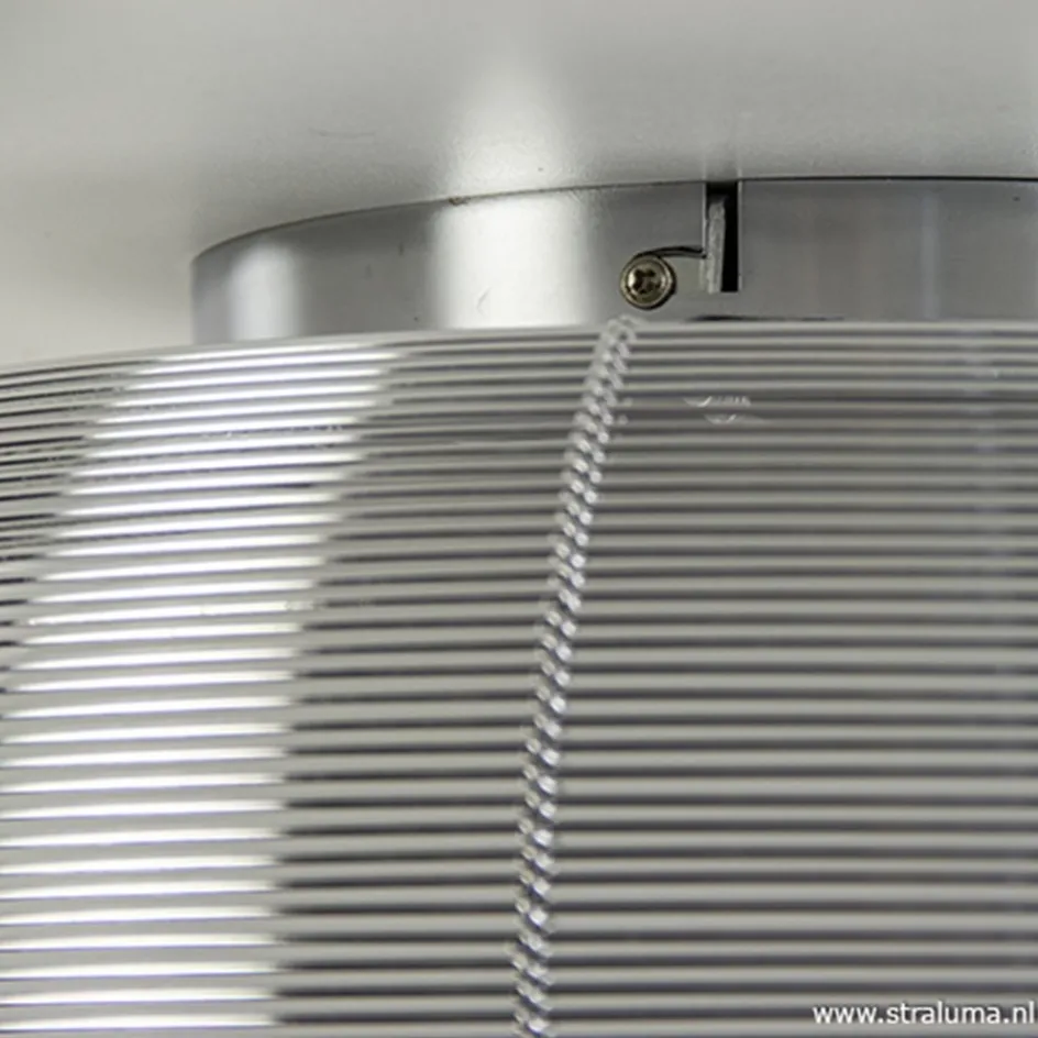 Plafondlamp-plafonnière glas en chroom>Straluma New