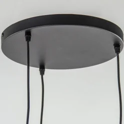 Plafondplaat rond zwart 3-lichts pendel ex.lb><noscript><img width=