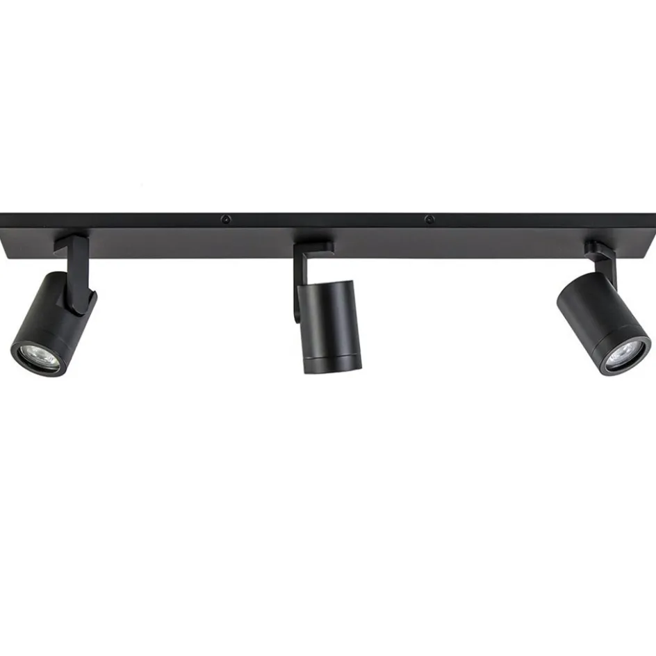 Plafondspot balk 3-lichts zwart ex.gu10>Straluma Outlet