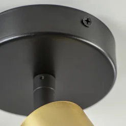 Plafondspot Bounce enkel rond zwart/goud></noscript>Straluma Online