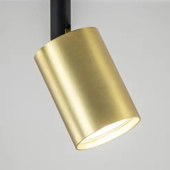 Plafondspot Bounce enkel rond zwart/goud></noscript>Straluma Online