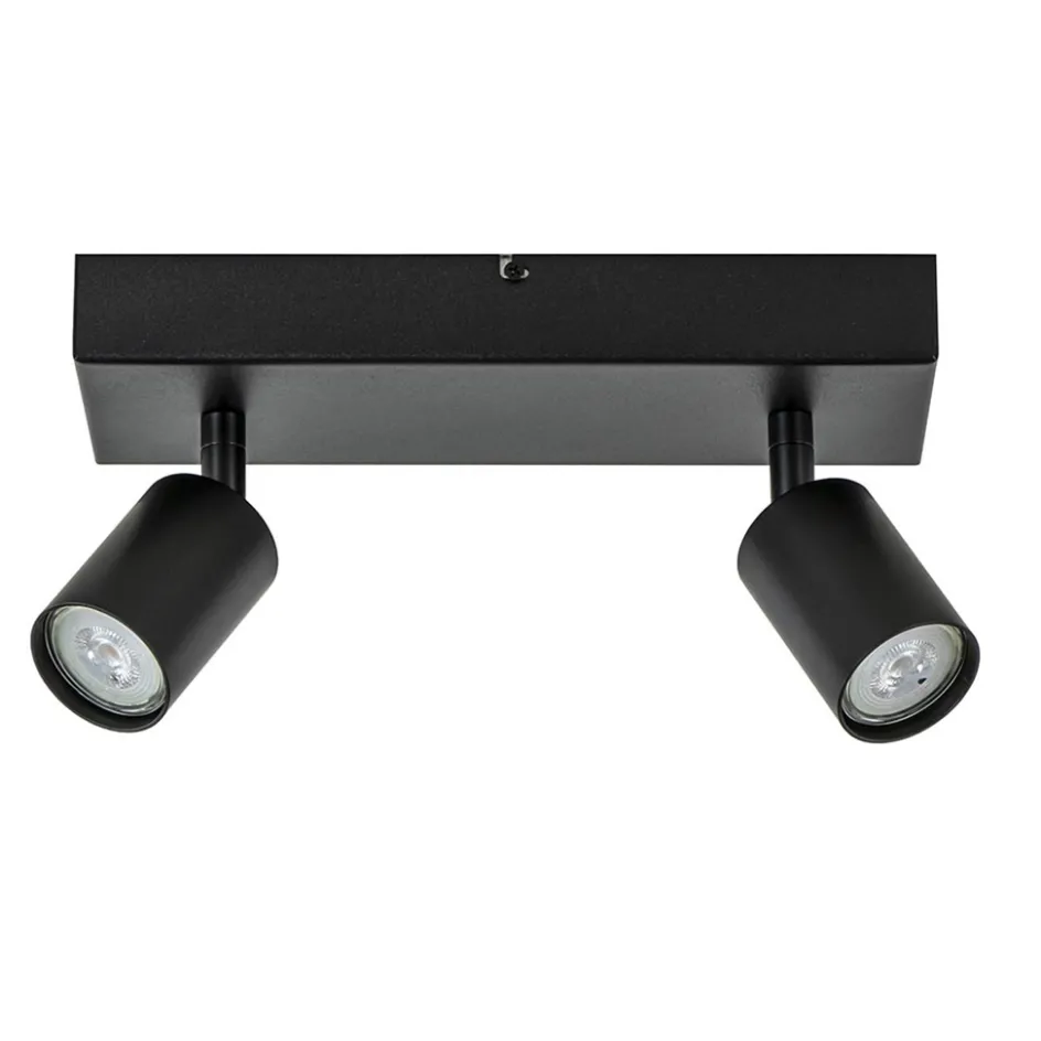 Plafondspot Bounce 2L balk zwart>Straluma Hot