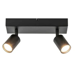 Plafondspot Bounce 2L balk zwart>Straluma Hot