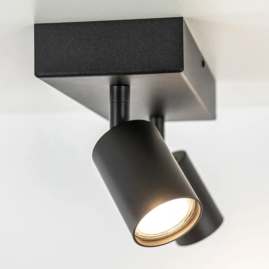 Plafondspot Bounce 2L balk zwart>Straluma Hot