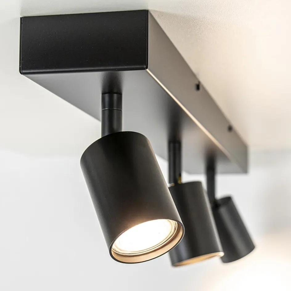 Plafondspot Bounce 3L balk zwart>Straluma New
