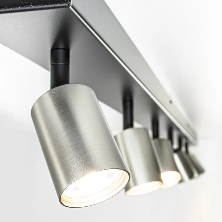 Plafondspot Bounce 6L balk zwart/rvs>Straluma Discount