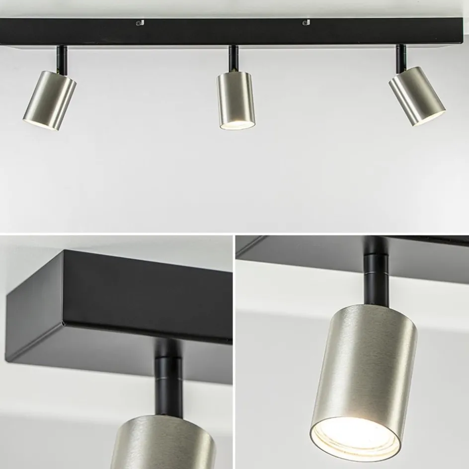 Plafondspot Bounce 3L 70cm zwart/rvs>Straluma Online