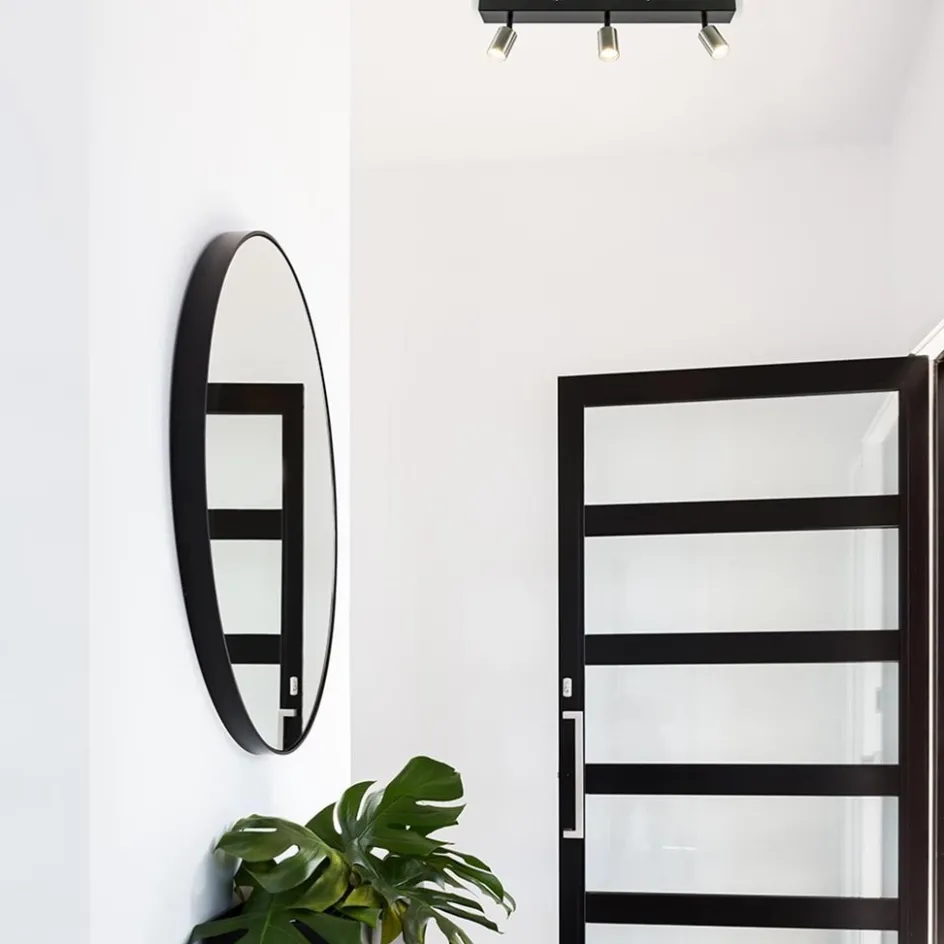 Plafondspot Bounce 3L 70cm zwart/rvs>Straluma Online