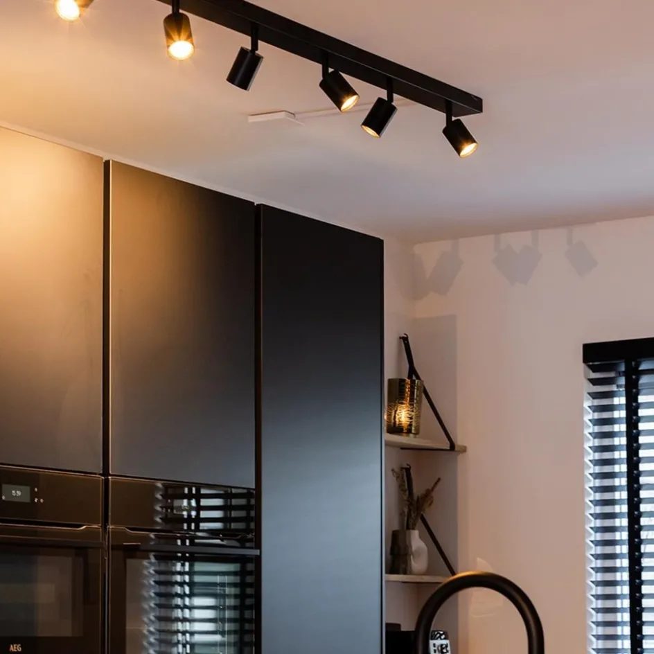 Plafondspot Bounce 6L 160cm zwart>Straluma Outlet