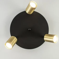 Plafondspot Bounce 3L rond zwart/goud></noscript>Straluma Hot
