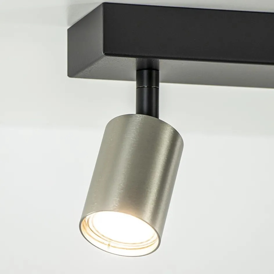 Plafondspot Bounce 2L zwart/rvs>Straluma Hot