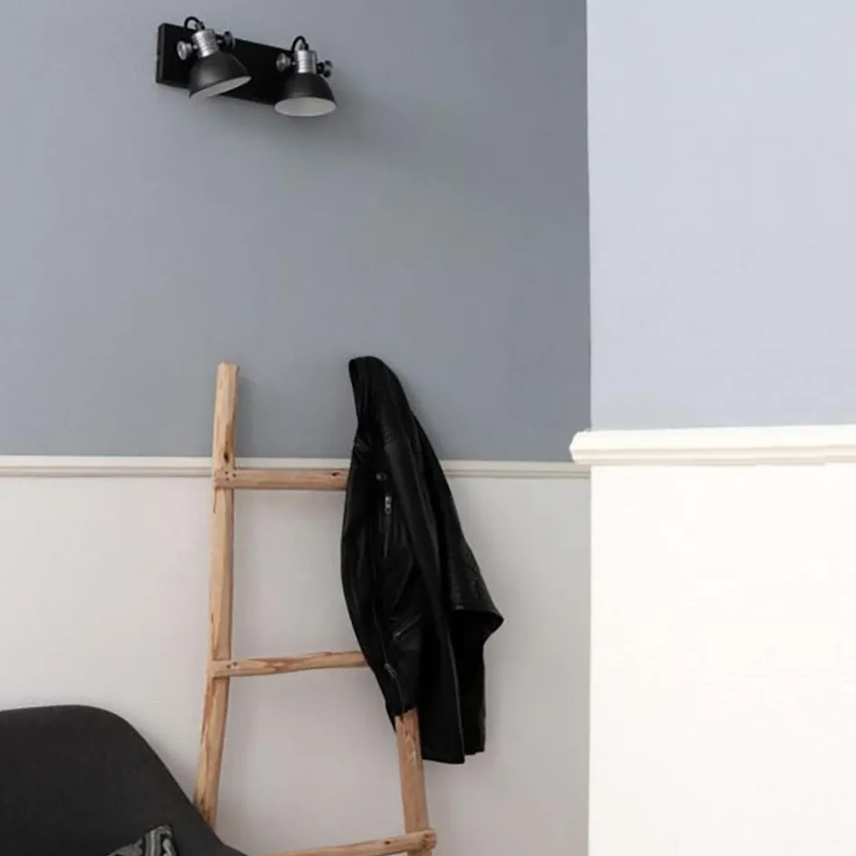 Plafondspot Brooklyn 2l zwart industrieel>Straluma New