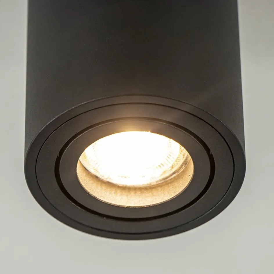 Plafondspot cilinder zwart verstelbaar gu10>Straluma New