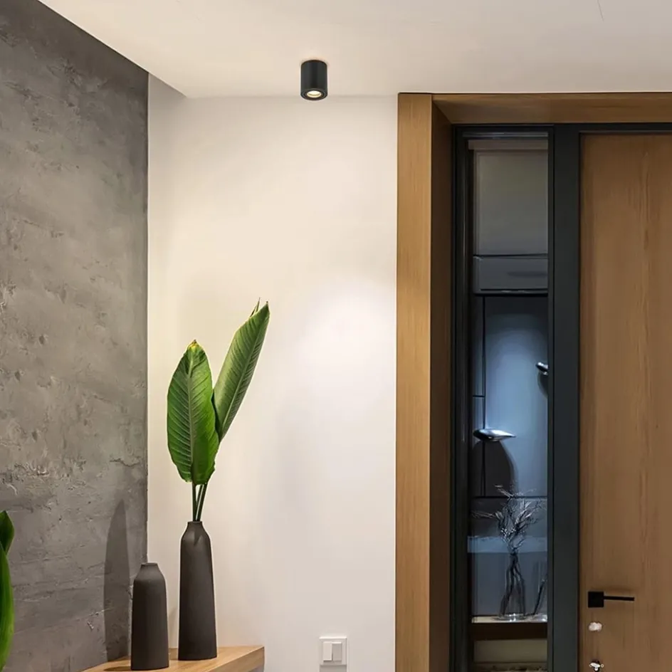 Plafondspot cilinder zwart verstelbaar gu10>Straluma New