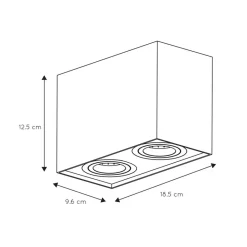 Plafondspot dubbel box wit gu10></noscript>Straluma Best