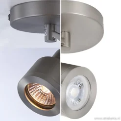 Plafondspot enkel alu mat gu10><noscript><img width=