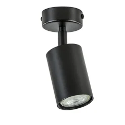 Plafondspot enkel zwart gu10>Straluma