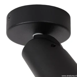 Plafondspot enkel zwart incusief GU10 dim to warm></noscript>Straluma Discount